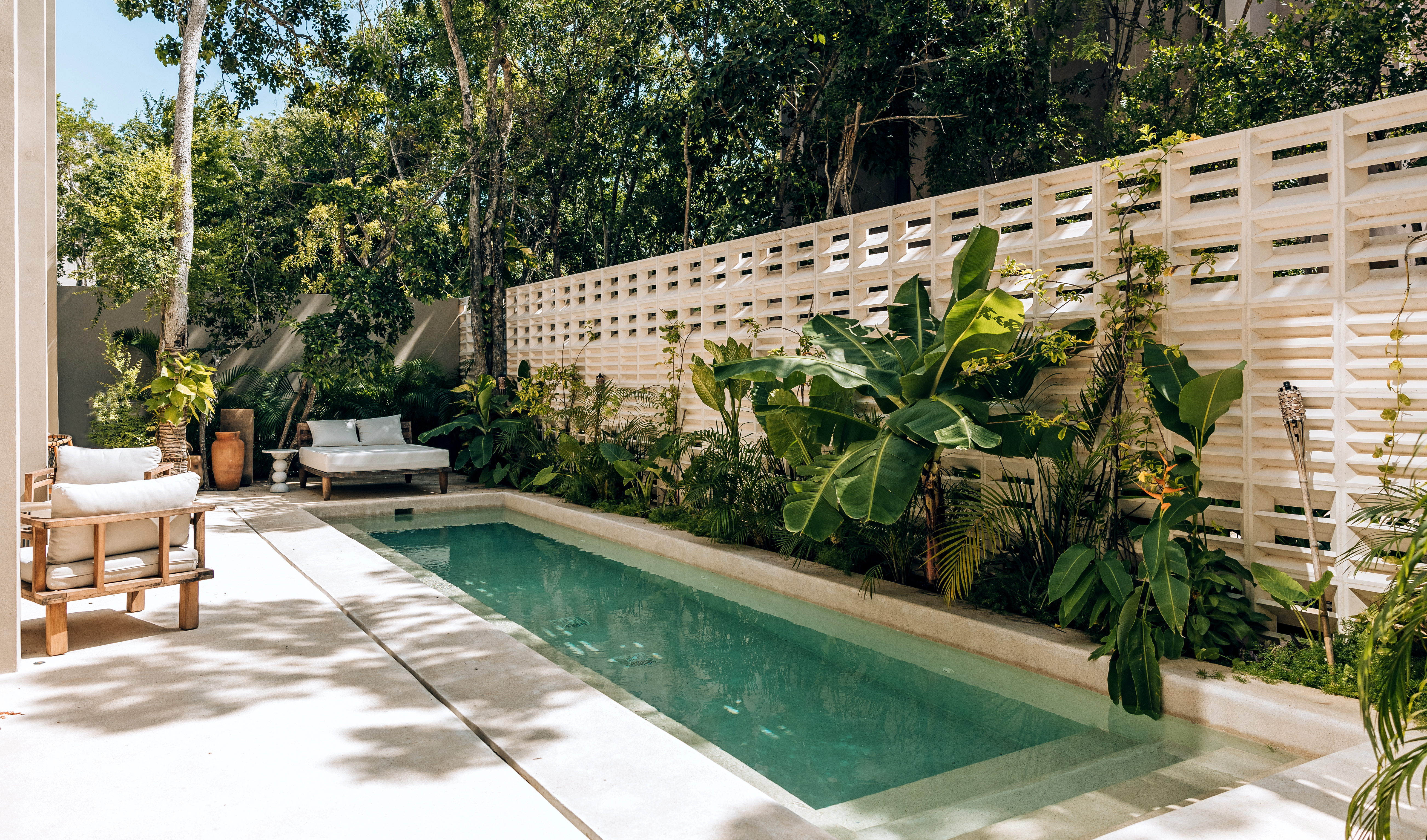 Private pool at Villa Marena
